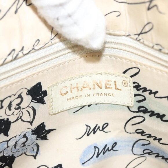 CHANEL Matelasse Chain Shoulder Bag Nylon Beige Gold CC Auth bs23976 - Picture 9 of 16